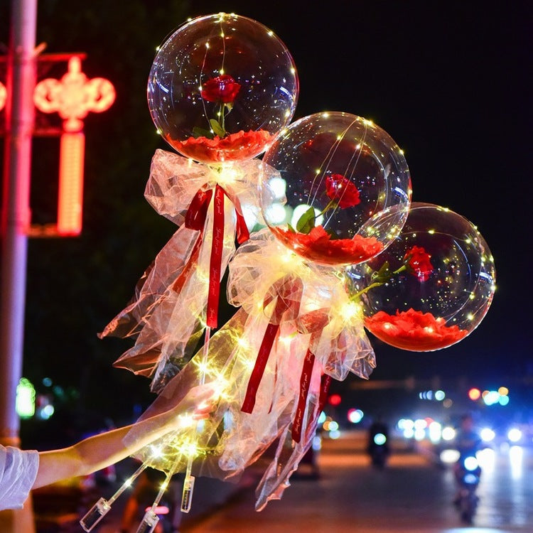 (Limited Offer)LED Luminous Balloon Rose Bouquet