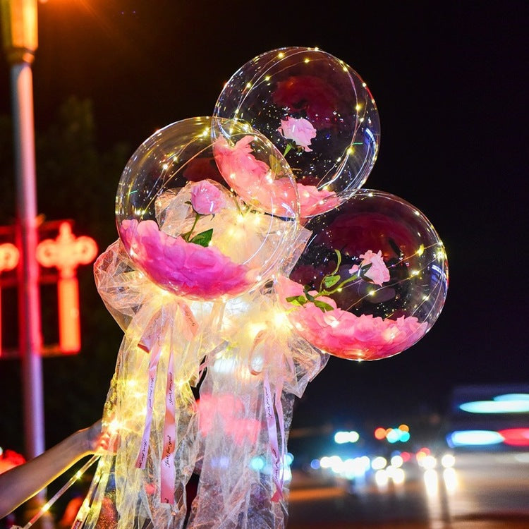 (Limited Offer)LED Luminous Balloon Rose Bouquet