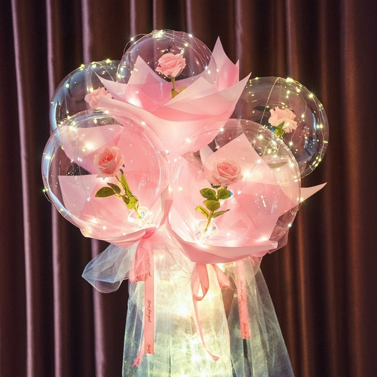 (Limited Offer)LED Luminous Balloon Rose Bouquet
