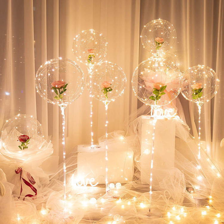 (Limited Offer)LED Luminous Balloon Rose Bouquet
