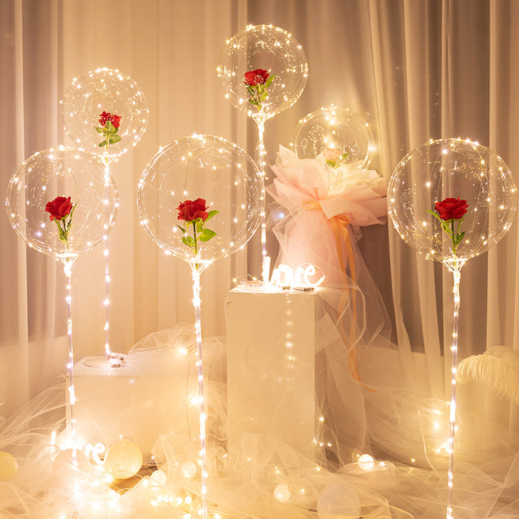 (Limited Offer)LED Luminous Balloon Rose Bouquet