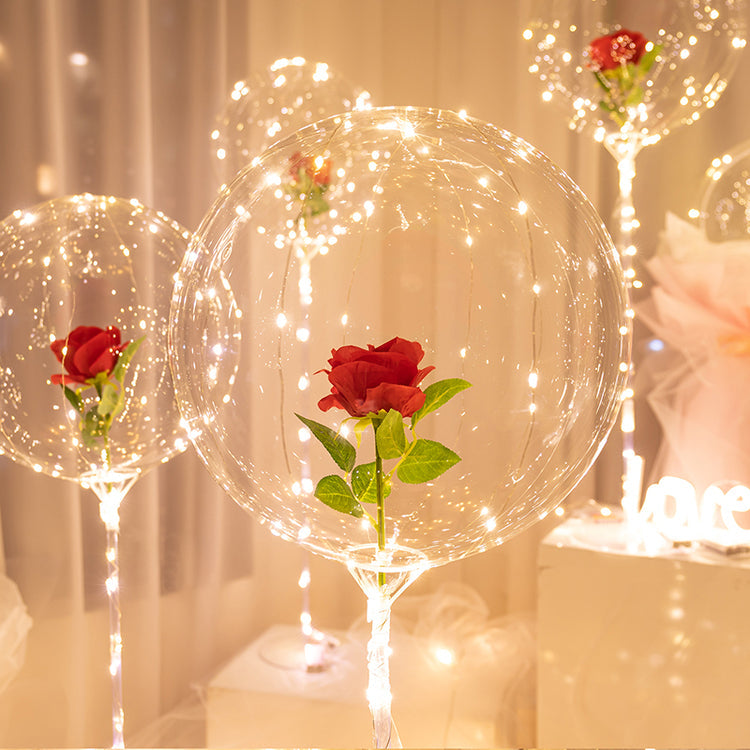 (Limited Offer)LED Luminous Balloon Rose Bouquet