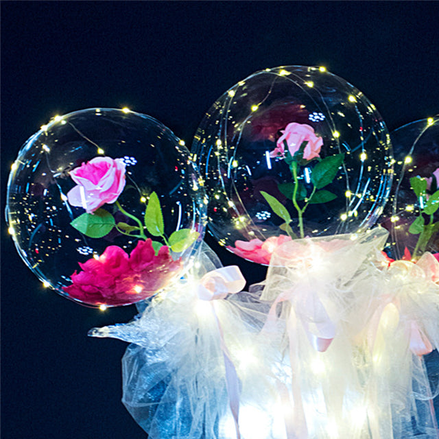 (Limited Offer)LED Luminous Balloon Rose Bouquet
