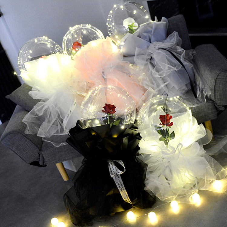 (Limited Offer)LED Luminous Balloon Rose Bouquet