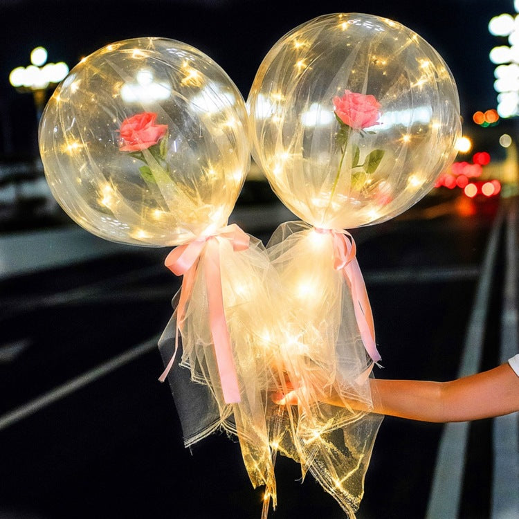 (Limited Offer)LED Luminous Balloon Rose Bouquet