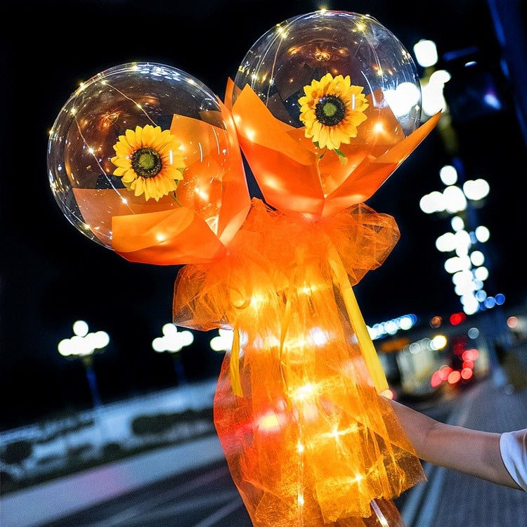 (Limited Offer)LED Luminous Balloon Rose Bouquet
