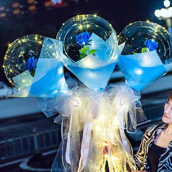 (Limited Offer)LED Luminous Balloon Rose Bouquet