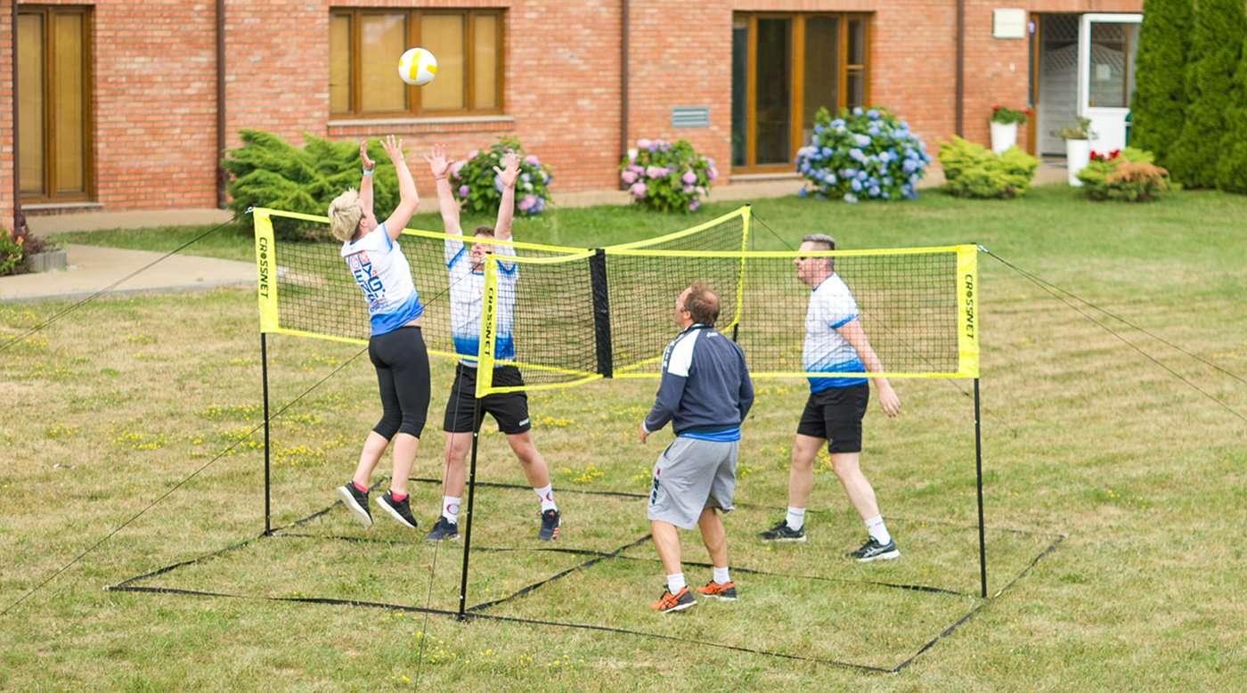 (Last stock &Hot sale) Cross volleyball net