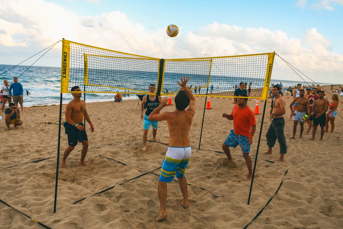 (Last stock &Hot sale) Cross volleyball net