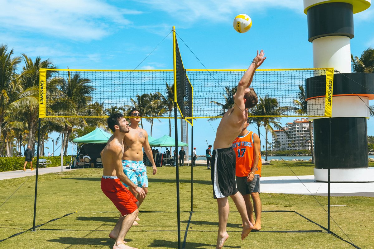 (Last stock &Hot sale) Cross volleyball net