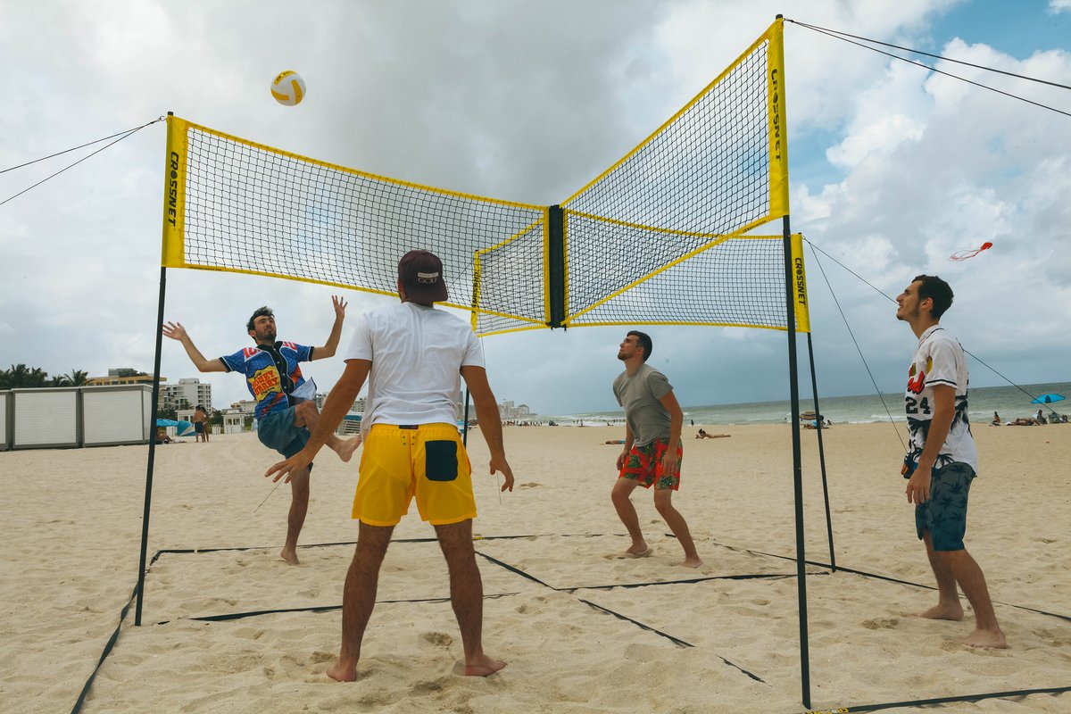 (Last stock &Hot sale) Cross volleyball net